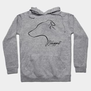 Whippet profile dog lover Hoodie